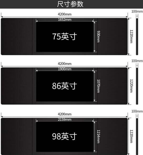 纳米黑板尺寸参数图