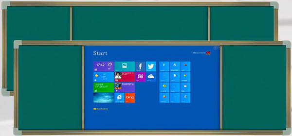 组合式推拉黑板教学一体机