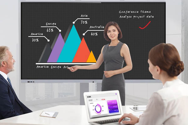 办公室70英寸落地式会议触摸一体机